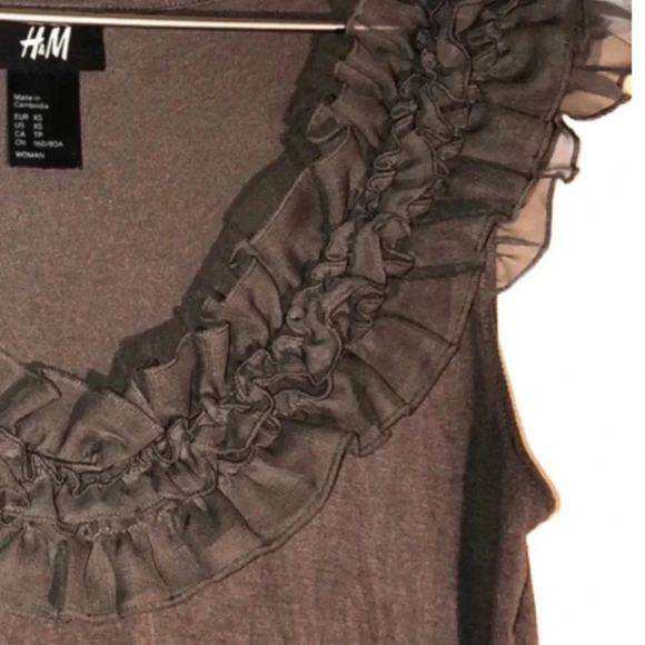 H&M EUC WOMENS TANK TOP SHIRT SUMMER SPRING CASUAL WOMEN SLEEVELESS SIZE XS - Picture 5 of 6